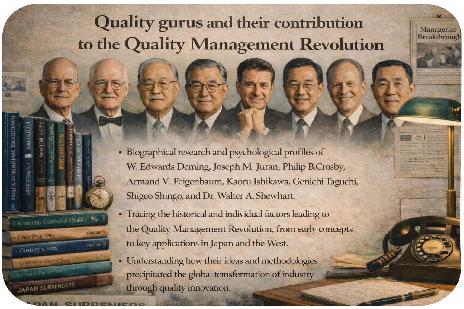 History of Quality Management - Quality gurus and their contribute to the Quality Management Revolution.